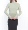 MATTHILDUR PLINTH SHEER LONG SLEEVE TOP IN MINT
