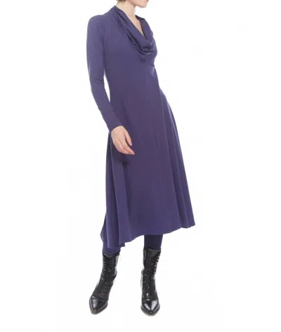 Matthildur Sofia Cowl Neck Midi Dress In Ink