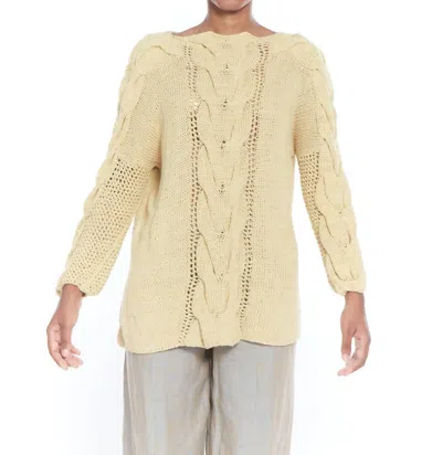 Matthildur Sunn Knitted Long Sleeve Sweater In Corn