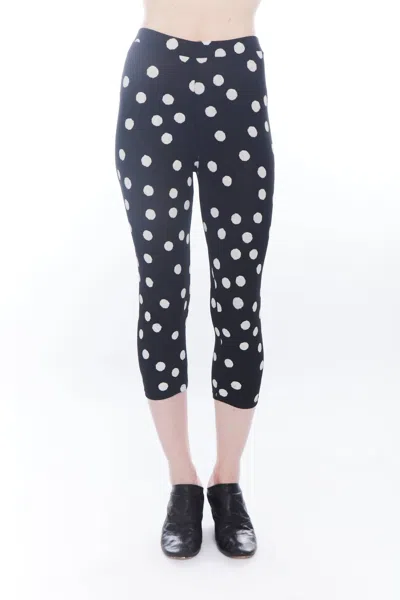 Matthildur Tami Polka Dot Knee Pants In Black Mini Dots