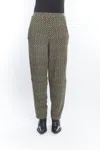 Matthildur Vortex Patterned Trouser Pant In Yellow/black Rain Zen Print