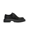 Mattia Capezzani Black Suede Lace-up Shoes With Sole Design In Black