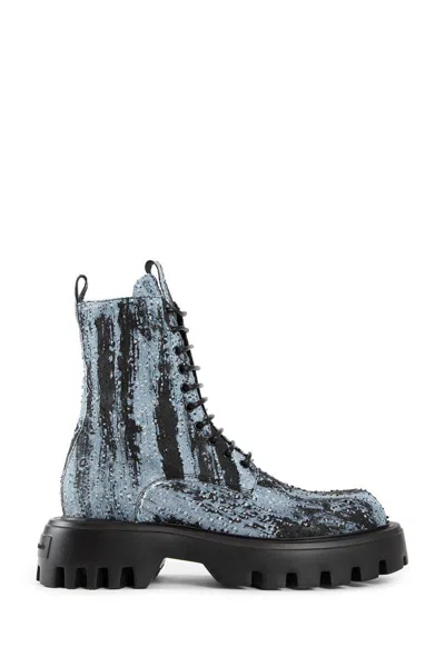 Mattia Capezzani Man Multicolor Boots In Black