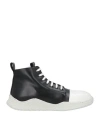 Mattia Capezzani Man Sneakers Black Size 8 Calfskin In Black