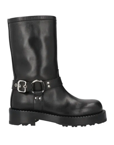 Mattia Capezzani Woman Boot Black Size 8 Calfskin