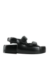 Mattia Capezzani Woman Sandals Black Size 8 Leather