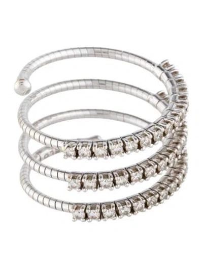 Pre-owned Mattia Cielo 18k Diamond Rugiada Three Circle Tennis Ring In Multi