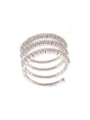 Mattia Cielo 18kt White Rugiada Three Wrap Diamond Ring In Silver