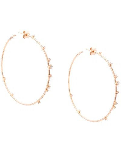 Mattia Cielo Embellished Hoop Earrings In Gold