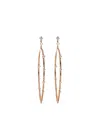 Mattia Cielo Rose Gold Diamond Drop Earrings In Gold