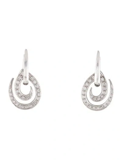 Pre-owned Mattioli 18k Diamond Spiral Drop Earrings In Multicolor