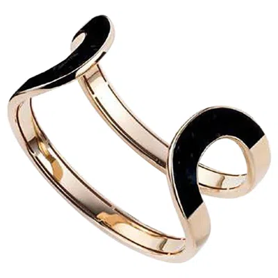Pre-owned Mattioli Aruba Cuff Bracelet In Rose Gold And Black Onyx In Red