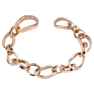 Pre-owned Mattioli Aspis Gocce Bracelet In 18k Rose Gold In Red