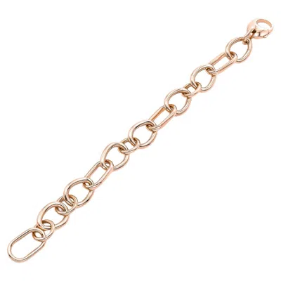 Pre-owned Mattioli Aspis Gocce Bracelet In 18k Rose Gold In Red