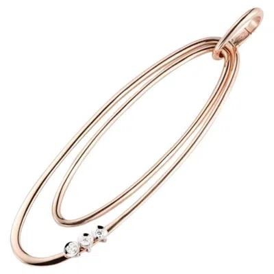 Pre-owned Mattioli Chips Pendant In Rose And White Gold And Movable White Diamonds.