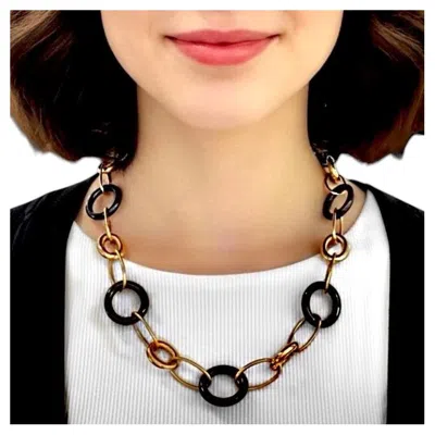 Pre-owned Mattioli Edgy & Fashionable 20 Inch 18k Gold Link Necklace By Italian Designer  In Multi