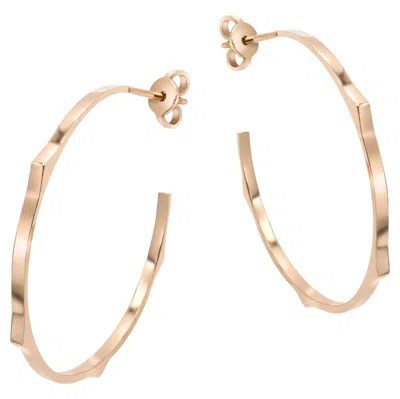Pre-owned Mattioli Eve_r New Earrings In Rose Gold In Red