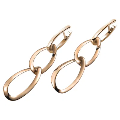 Pre-owned Mattioli Hiroko Earrings In 18k Rose Gold In Red