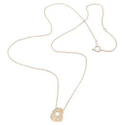 Pre-owned Mattioli Mini Puzzle Pendant In Rose Gold And White Diamonds