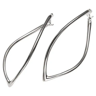 Pre-owned Mattioli Navettes Earrings In 18k White Gold