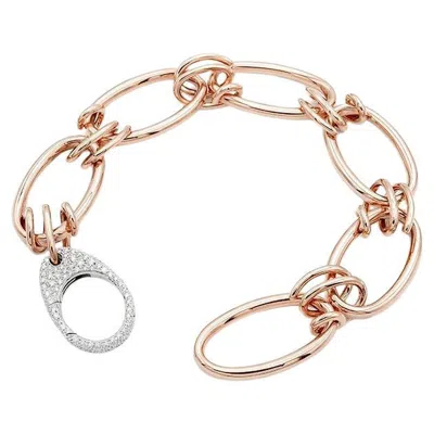 Pre-owned Mattioli New Hiroko Collection Bracelet In 18k Rose Gold & White Diamonds