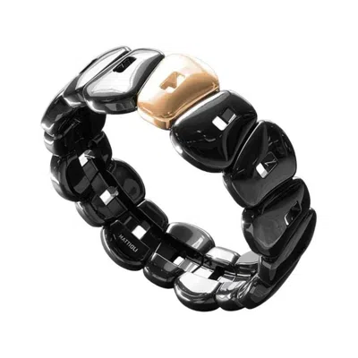 Pre-owned Mattioli Puzzle Black Ceramic Collection 18k Yellow Gold