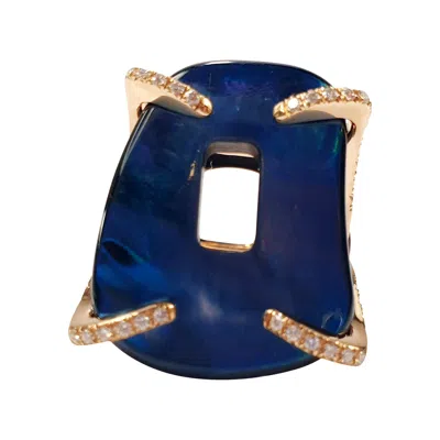 Pre-owned Mattioli Puzzle Collection 18 Karat Gold Ring With Diamonds In Multi
