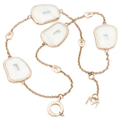 Pre-owned Mattioli Puzzle Collection 18k Rose Gold & Natural Mother Of Pearl Bracelet In Red