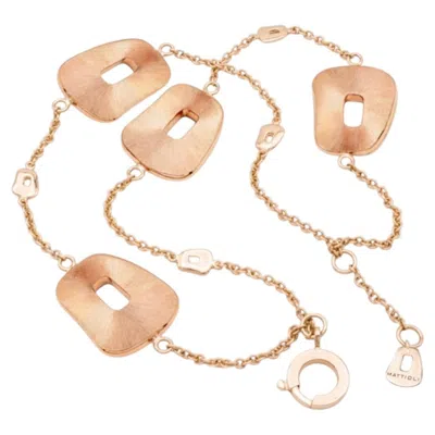 Pre-owned Mattioli Puzzle Collection 18k Rose Gold Bracelet In Red