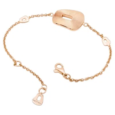 Pre-owned Mattioli Puzzle Collection 18k Rose Gold Bracelet In Red