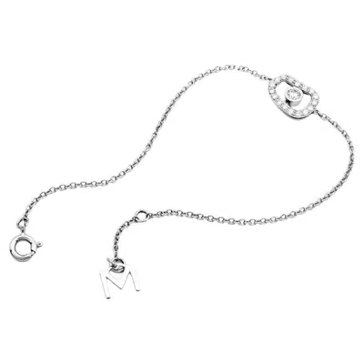 Pre-owned Mattioli Puzzle Diamonds Bracelet In Rose Or White Gold And White Diamond