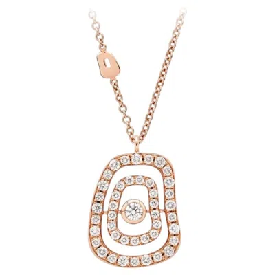 Pre-owned Mattioli Puzzle Diamonds Medium In 18k Rose Gold And White Diamonds