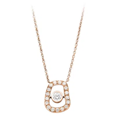 Pre-owned Mattioli Puzzle Diamonds Pendant In 18k Rose Gold And White Diamonds