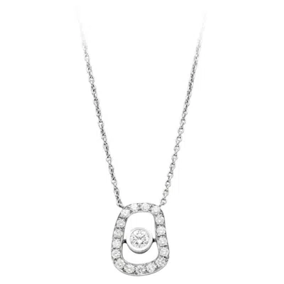 Pre-owned Mattioli Puzzle Diamonds Pendant In 18k White Gold And White Diamonds