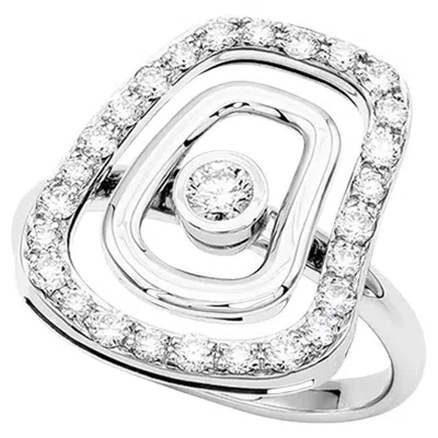Pre-owned Mattioli Puzzle Diamonds Ring In 18k White Gold With White Diamonds