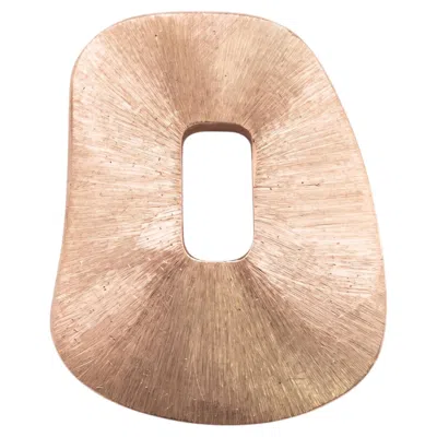 Pre-owned Mattioli Puzzle Medium Hoop 18k Rose Gold, Engraved In Red