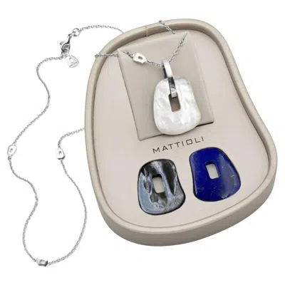 Pre-owned Mattioli Puzzle Medium Pendant In 18k White Gold And Three Puzzles