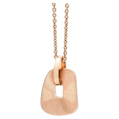 Pre-owned Mattioli Puzzle Pendant In 18k Hand Engraved Rose Gold And Chain In Red