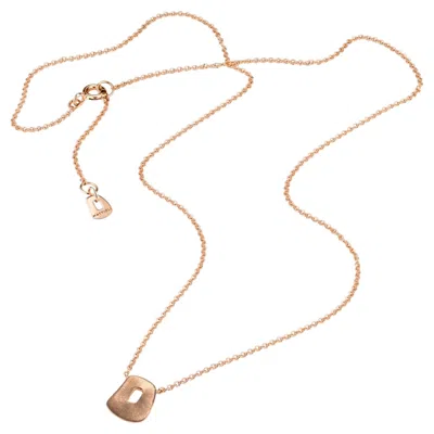 Pre-owned Mattioli Puzzle Pendant In 18k Rose Gold With One Hand-engraved In Red