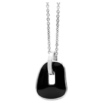 Pre-owned Mattioli Puzzle Pendant In 18k White Gold And Element In Onyx