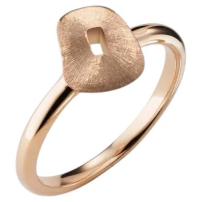 Pre-owned Mattioli Puzzle Ring In 18k Rose Gold With One Hand-engraved In Red