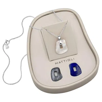 Pre-owned Mattioli Puzzle Small Pendant In 18k White Gold And Three Puzzles