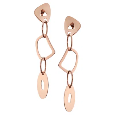 Pre-owned Mattioli Puzzle Solo Earrings In 18k Rose Gold In Red
