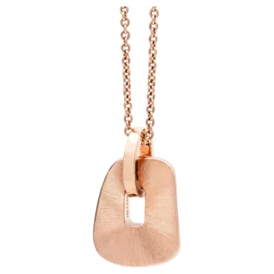 Pre-owned Mattioli Puzzle Solo Hand-engraved Pendant In 18k Rose Gold In Red
