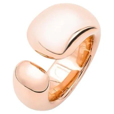 Pre-owned Mattioli Rose Gold 18 Karat Big Ring Hiroko Collection In Red
