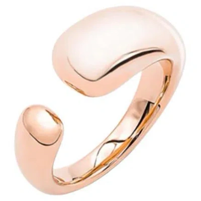 Pre-owned Mattioli Rose Gold 18 Karat Ring Hiroko Collection In Red