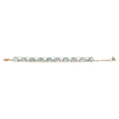 Pre-owned Mattioli Smarties Bracelet 18k Rose Gold And Diamond Cut Sky Topazes In Red