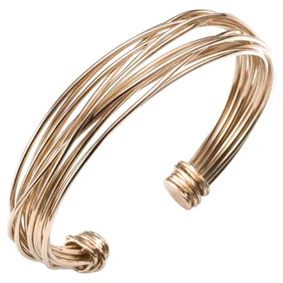Pre-owned Mattioli Tibet Cuff Bracelet In 18k Rose Gold In Red
