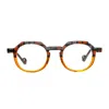 Matttew Backgammon 1894 Texture Arancione Glasses In Brown