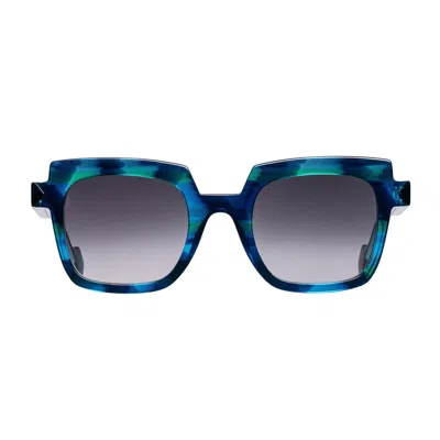 Matttew Blue Republique Cellulose Acetate Bold Sunglasses In Multi